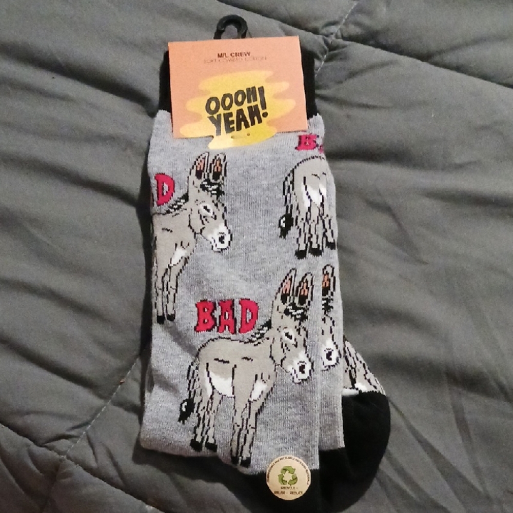 Men's Gray Donkey Casual Socks